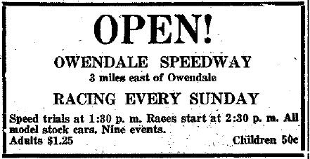 Silver Bullet Speedway - Old Ad From James Thompson
